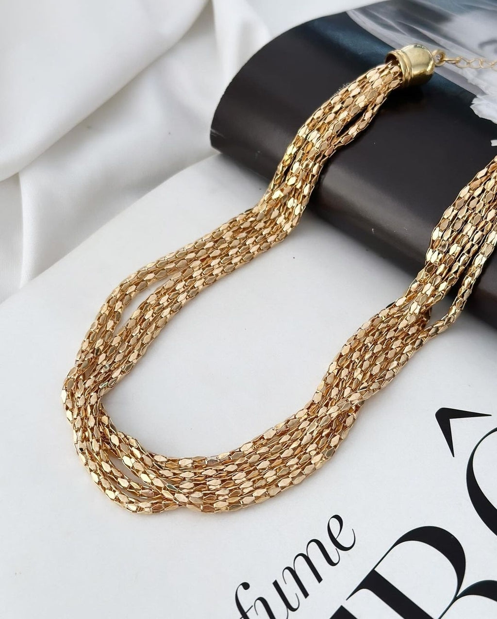 18k Gold Plated Triple Necklace.