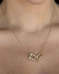 Colar prata e folheado a ouro 18k inspiração Tiffany cravejado.