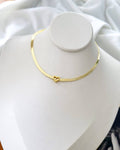 Choker Folheado a ouro 18k Laminado coração.
