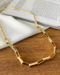 Choker Folheado a ouro 18k Elos retangulares.