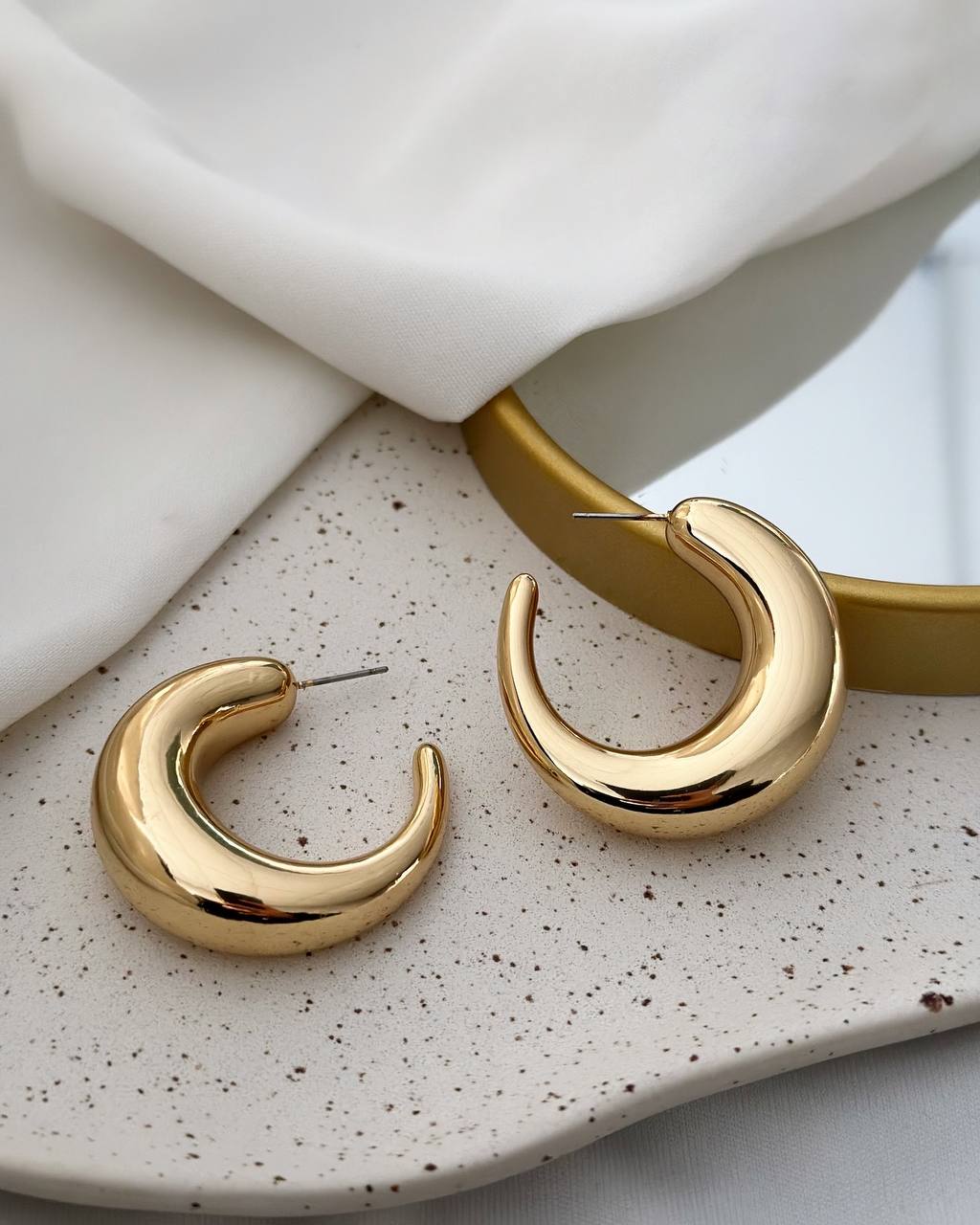 Argola folheada a ouro 18k e prata Ponta grossa