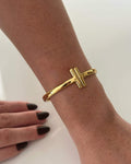 Bracelete inspiração Tiffany Semi Joias ouro 18k.