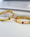 Bracelete Semi Joias ouro 18k com zirconias coloridas .