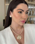 Colar Boho Chic Pingente resinado