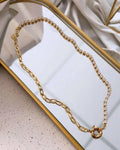 Riviera Folheado a ouro 18k duo Cravejado com zirconias cristal com fecho boia.