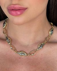 Colar Folheado a ouro 18k e prata orgánico