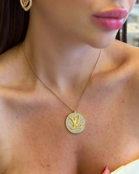 Colar Folheado a ouro 18k Inspiração LV cravejado com zirconias