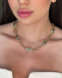 Colar Folheado a ouro 18k e prata orgánico